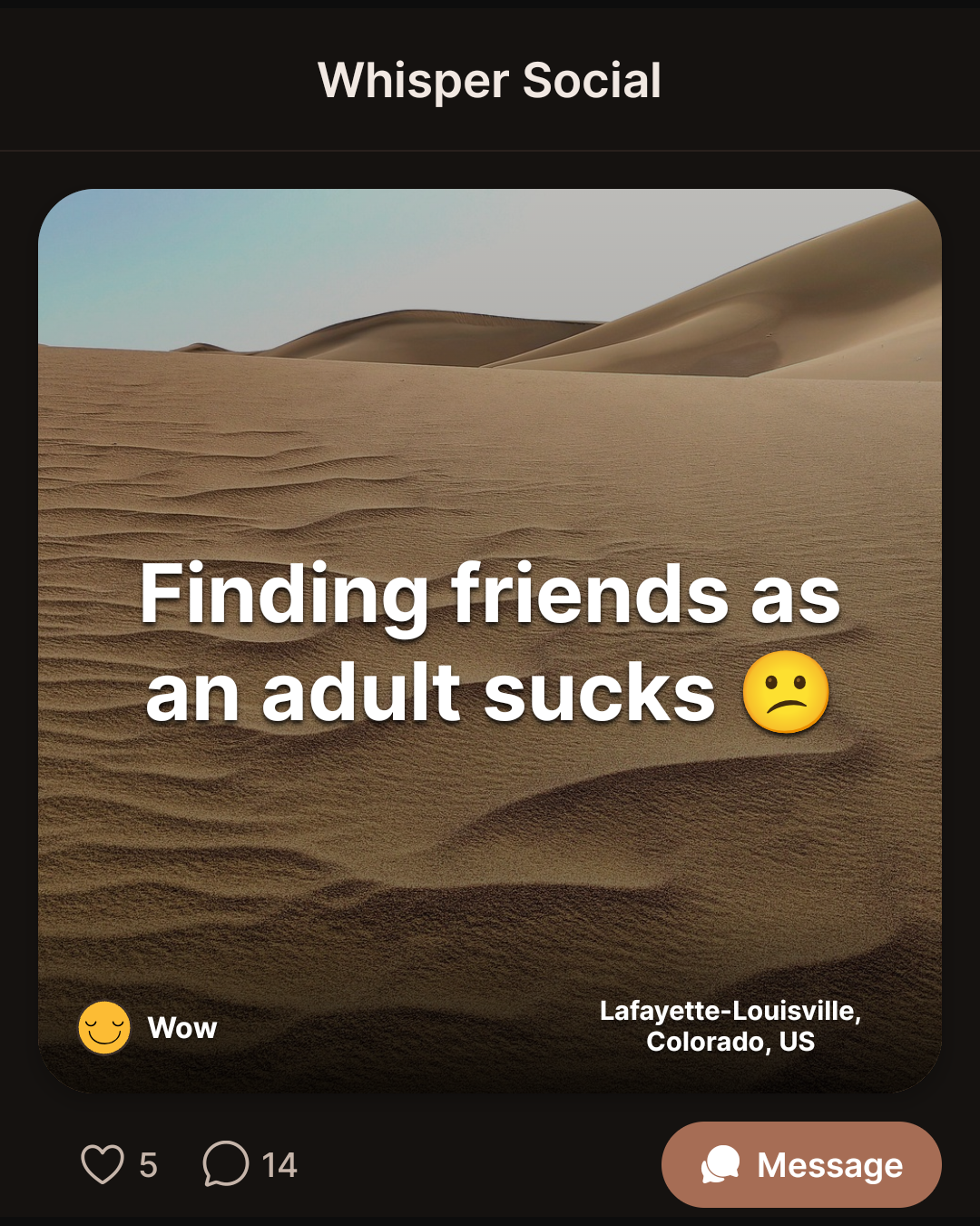 Finding friends as an adult sucks — feed