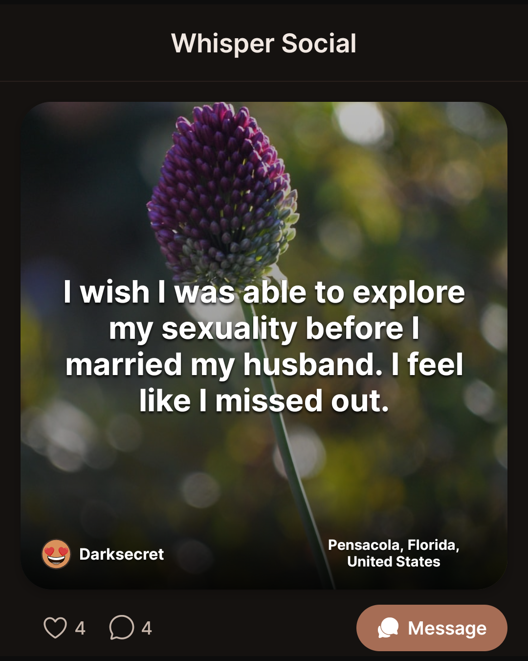 I wish I was able to explore my sexuality before I married my husband. I feel like I missed out.