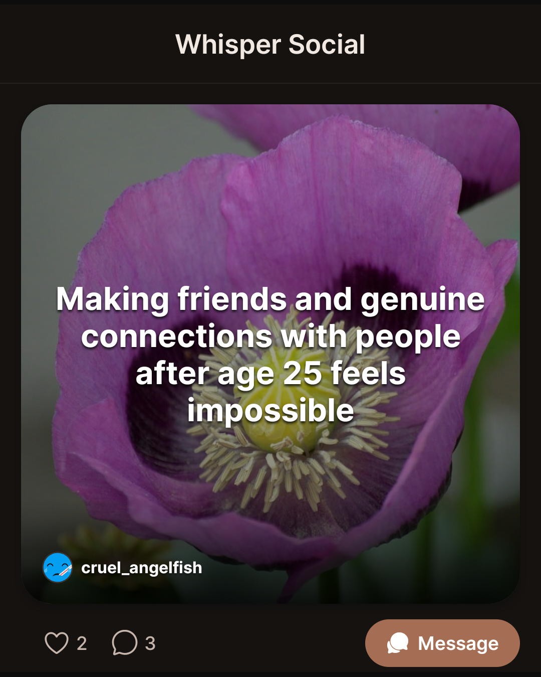 Making friends and genuine connections with people after age 25 feels impossible