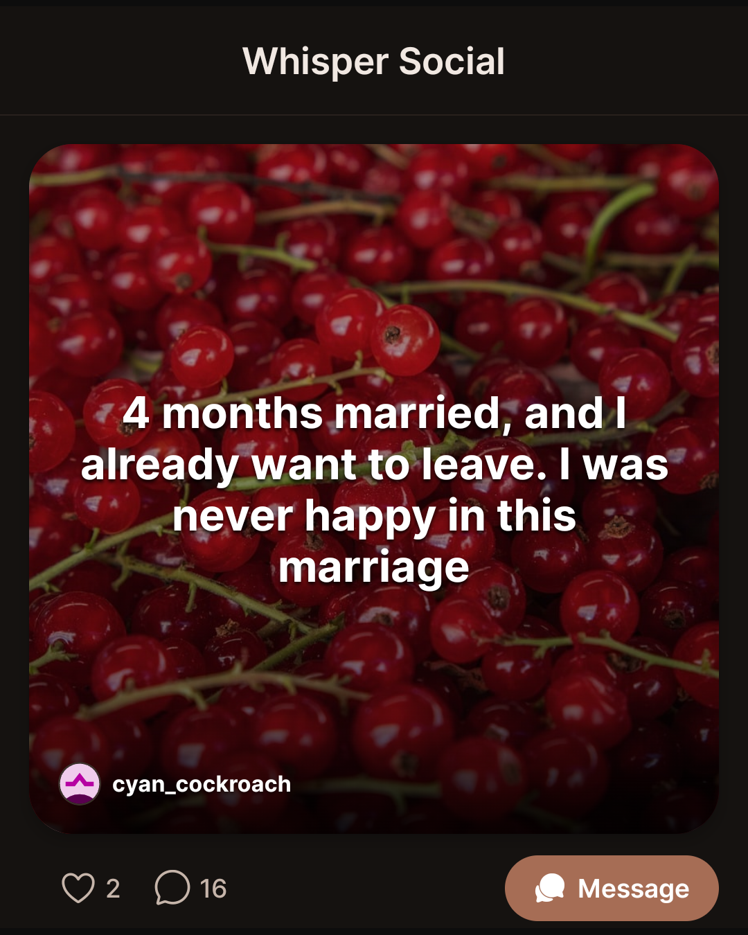 4 months married, and I already want to leave. I was never happy in this marriage