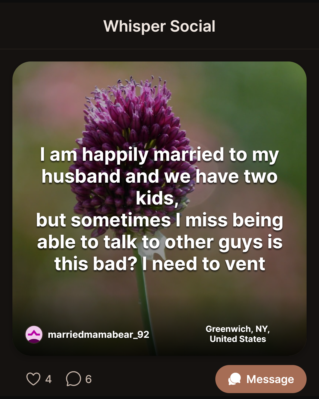 I am happily married to my husband and we have two kids, but sometimes I miss…