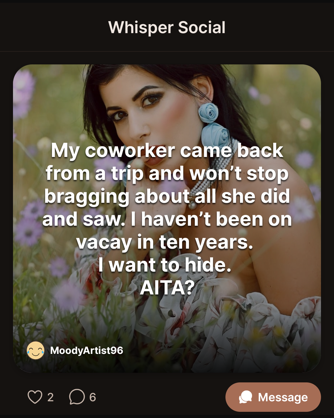 My coworker came back from a trip and won’t stop bragging about all she did and saw. I haven’t been on vacay in ten years. I want to hide. AITA?