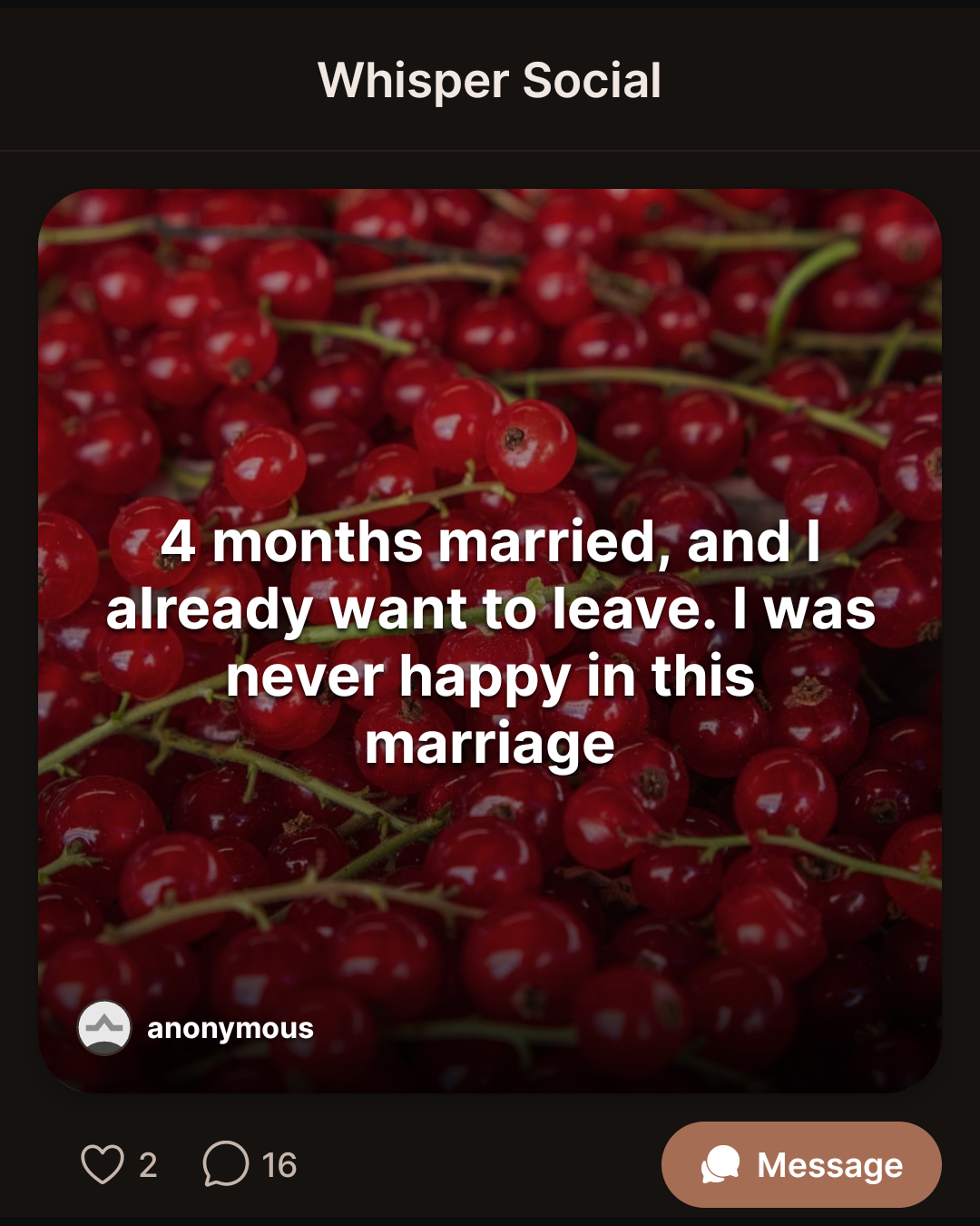 4 months married, and I already want to leave. I was never happy in this marriage