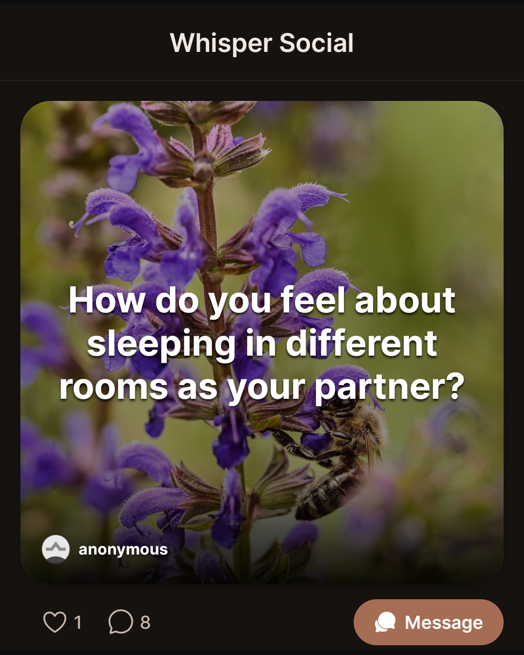 How do you feel about sleeping in different rooms as your partner?