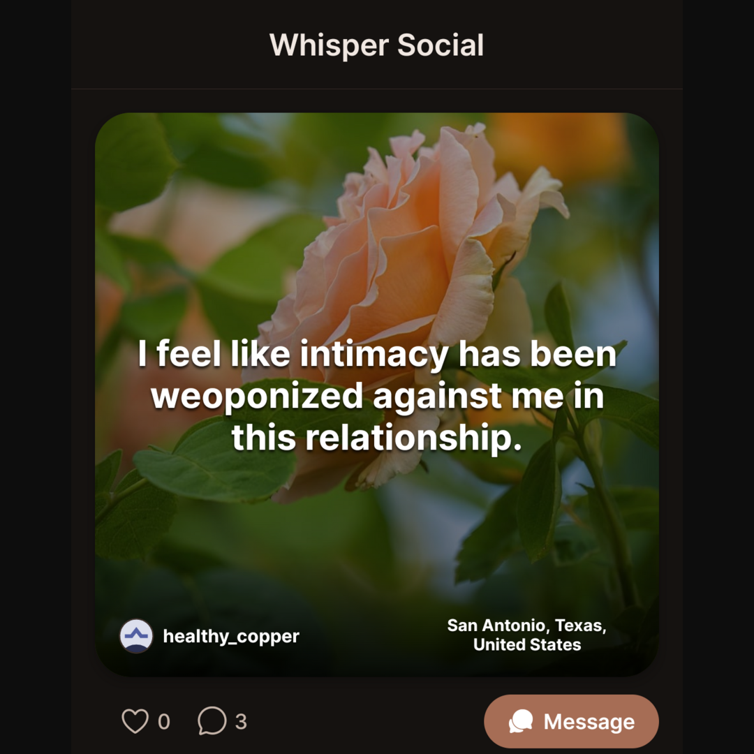 Whisper confessions hit different