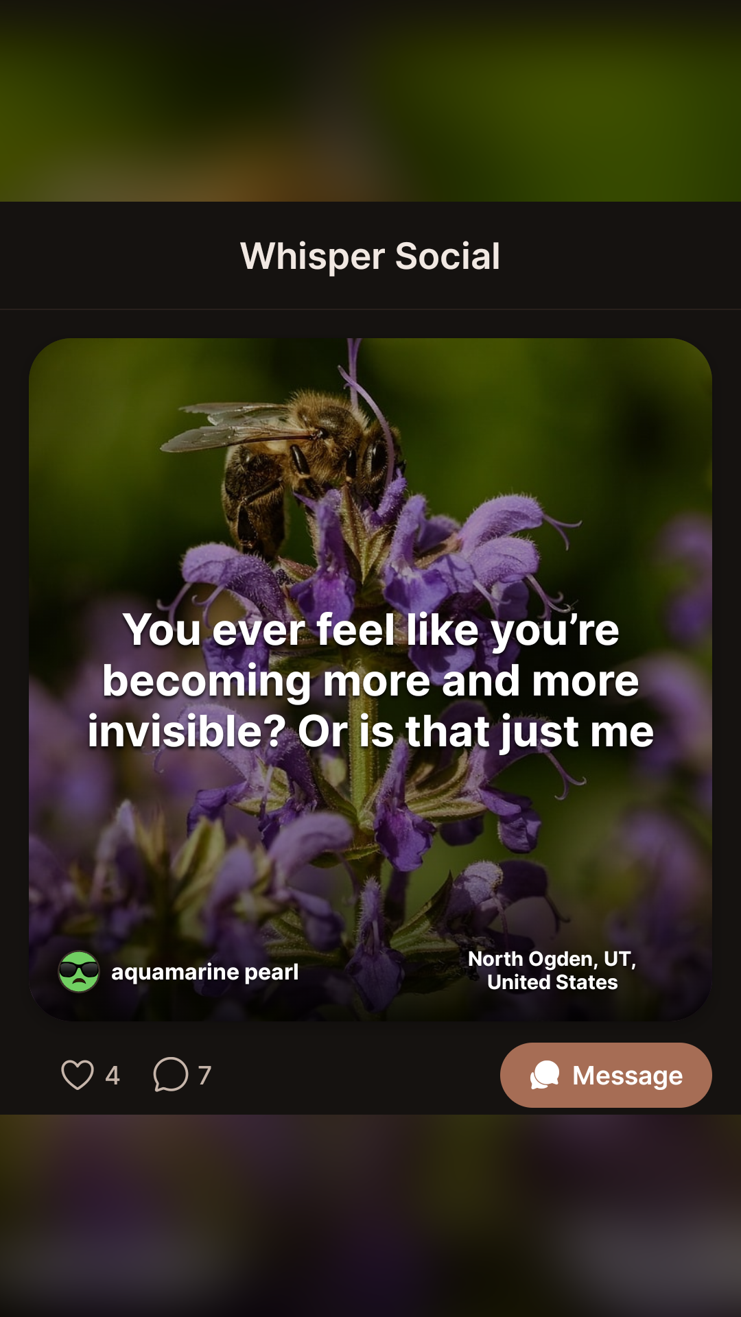 Posted anonymously on Whisper