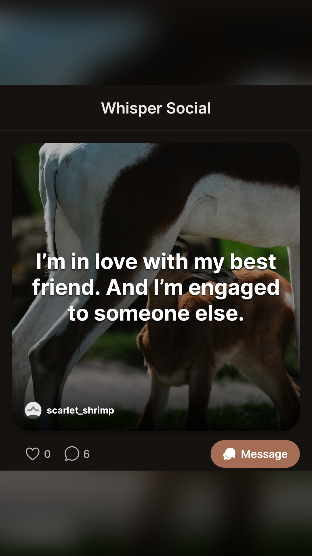 Posted anonymously on Whisper