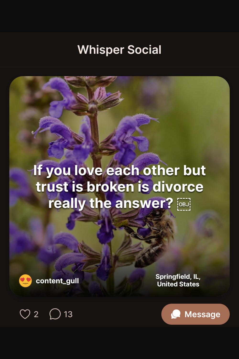 Whisper Social — anonymous confessions